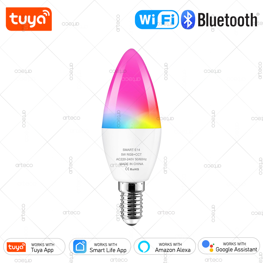 Lighting Decor For Diwali - Tuya E14 Candle Lamp Smart Life