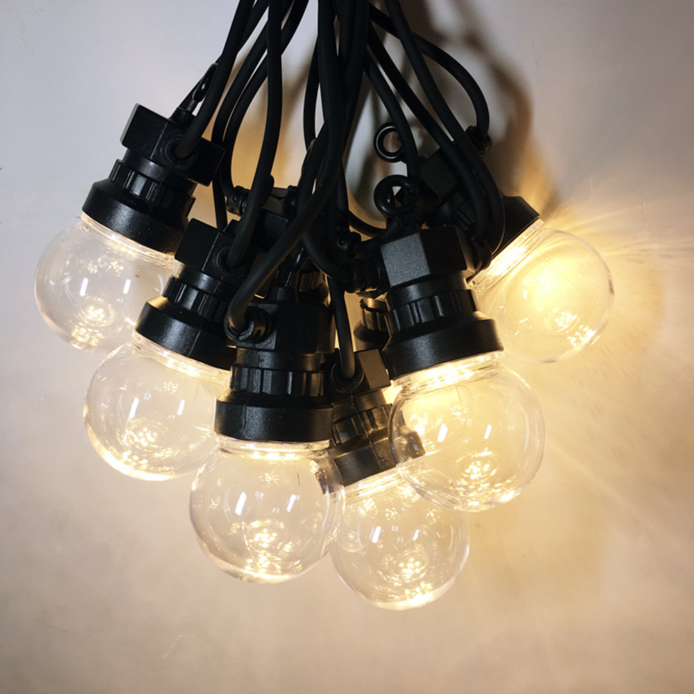 Outdoor Lighting Wedding Decor - IP65 G50 White Cable Milky Ball