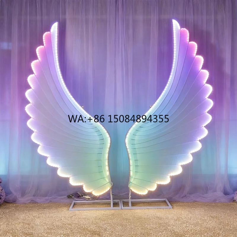 Lighting Decoration Ideas - Glowing Angel Wings Light Props Color