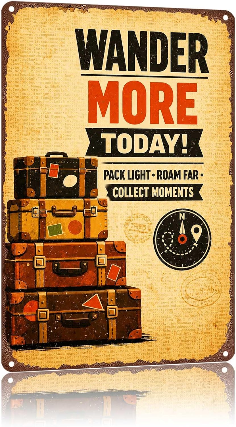 Decor Lighting Pack - Metal Sign Wander More Today Pack