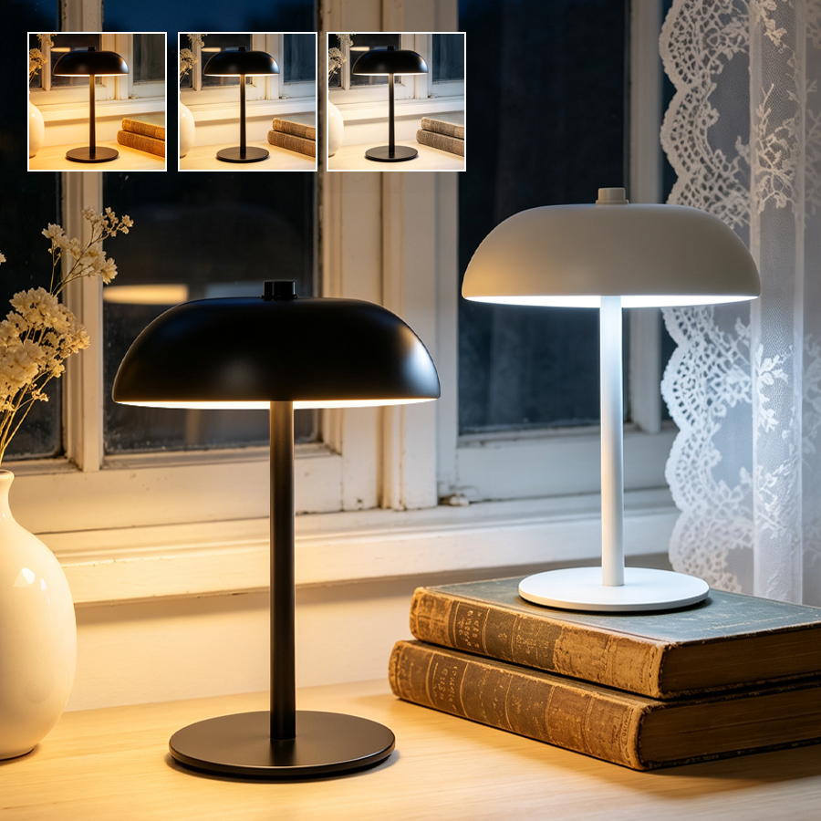 Lighting Decor Inc - Cordless Mushroom Desk Lamp 3 Colors