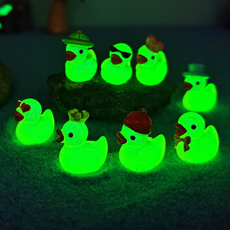 Mini Yellow Luminous Duck Orna - Lighting Decor Items 评论和价格
