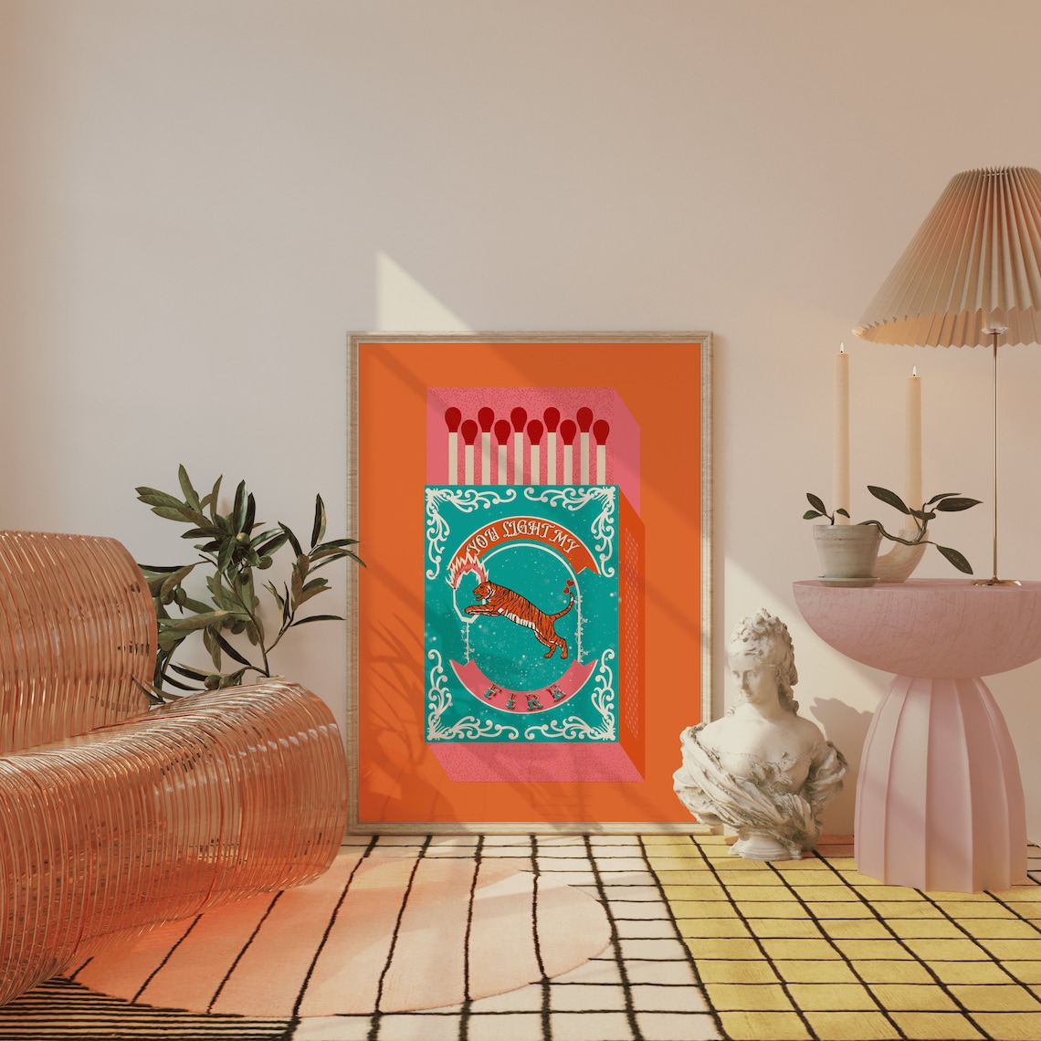 You Light My Fire Orange Match - Lighting Decor Items 评论和价格