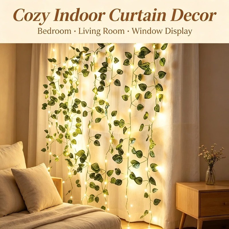2M Artificial Leaf LED String  - Garden Lighting Decor 评论和价格
