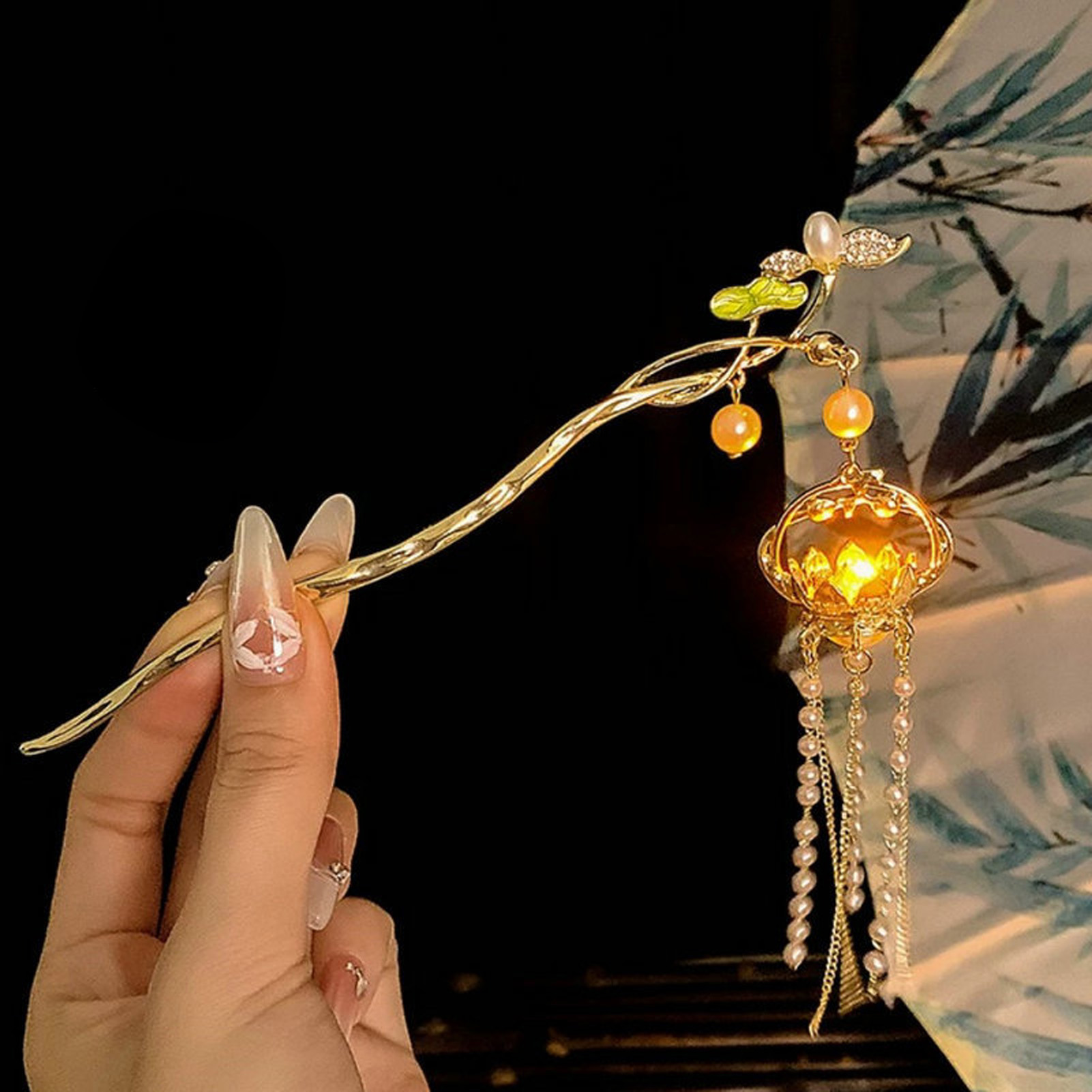 Luminous Flower Hairpin Exquis - Lighting Decor Items 评论和价格