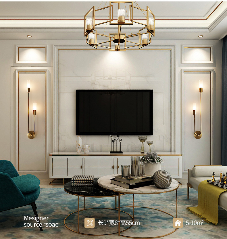 Retro Background Living Room A - Lighting Decor For Bedroom 评论和价格