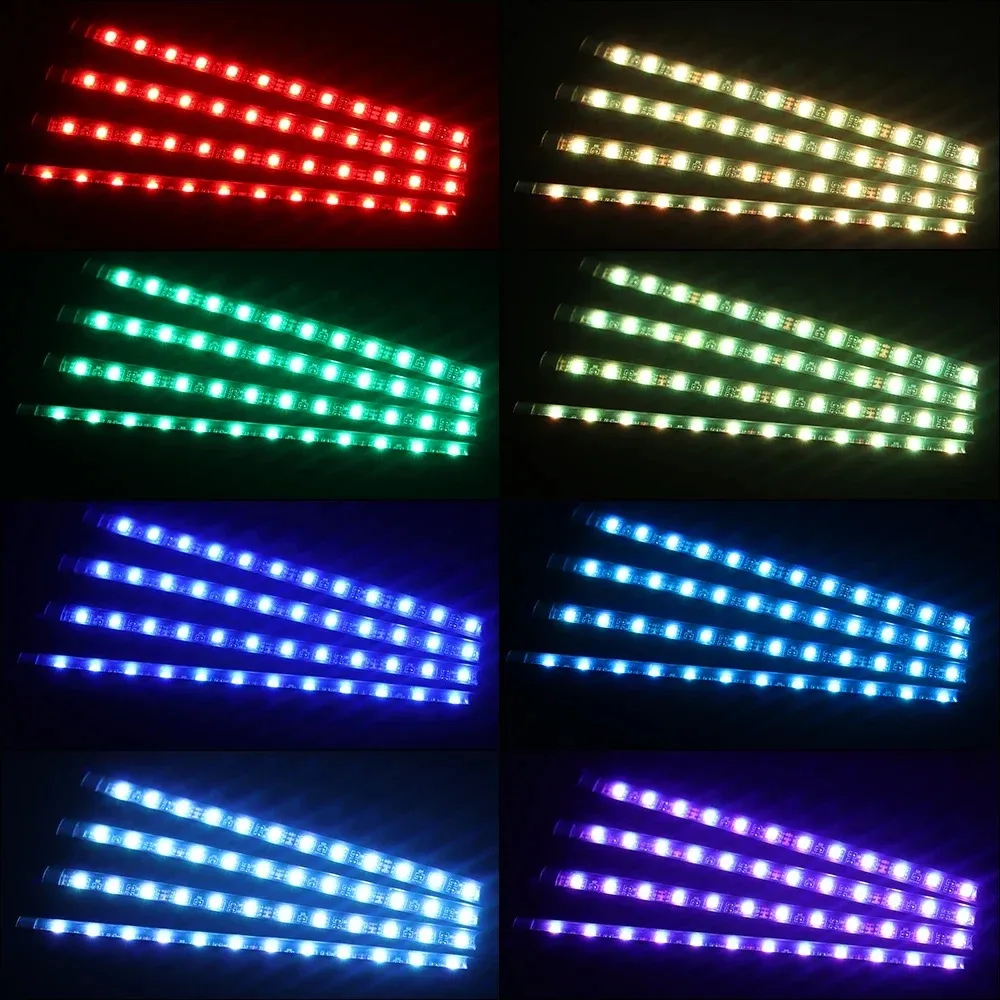 Universal 48 LED USB Car RGB A - Lighting Bolt Decor 评论和价格