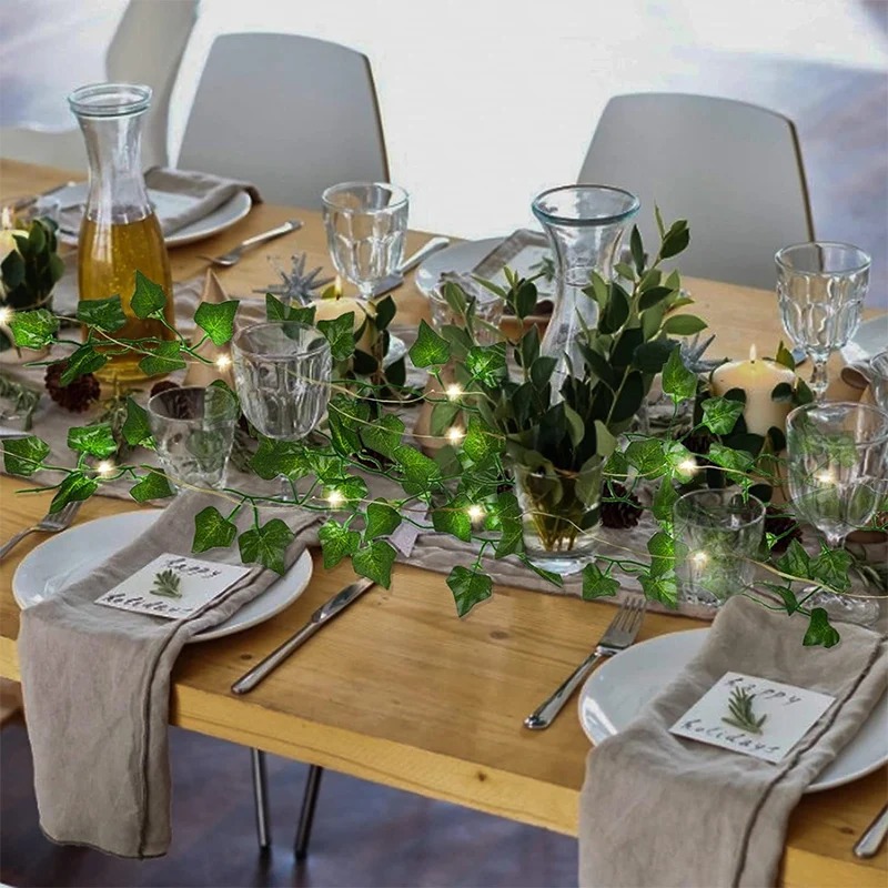 Green Ivy 210cm LED Light Stri - Lighting Decor For Diwali 评论和价格