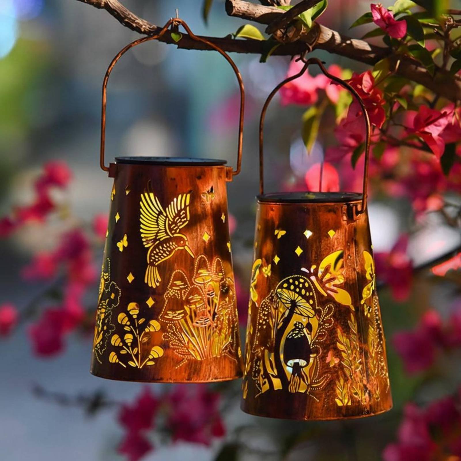 Floral Garden Lantern Pattern  - Garden Lighting Decor 评论和价格