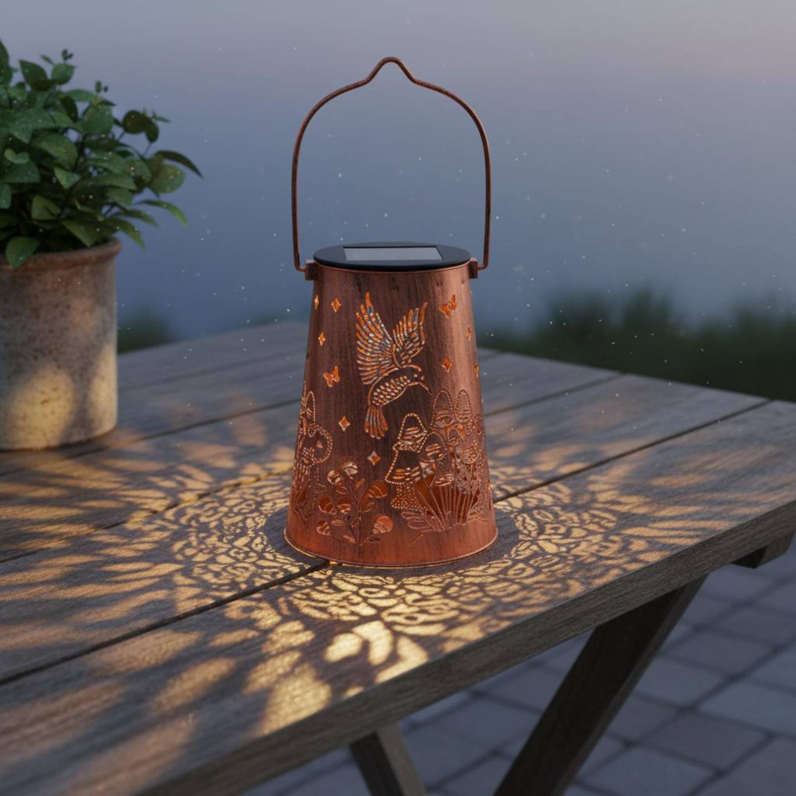 Floral Garden Lantern Pattern  - Garden Lighting Decor 评论和价格