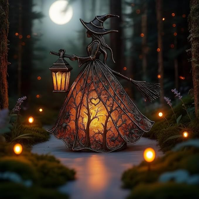 Witch Resin Tabletop Night Lig - Decor Lighting & Decor Fires Photos 评论和价格