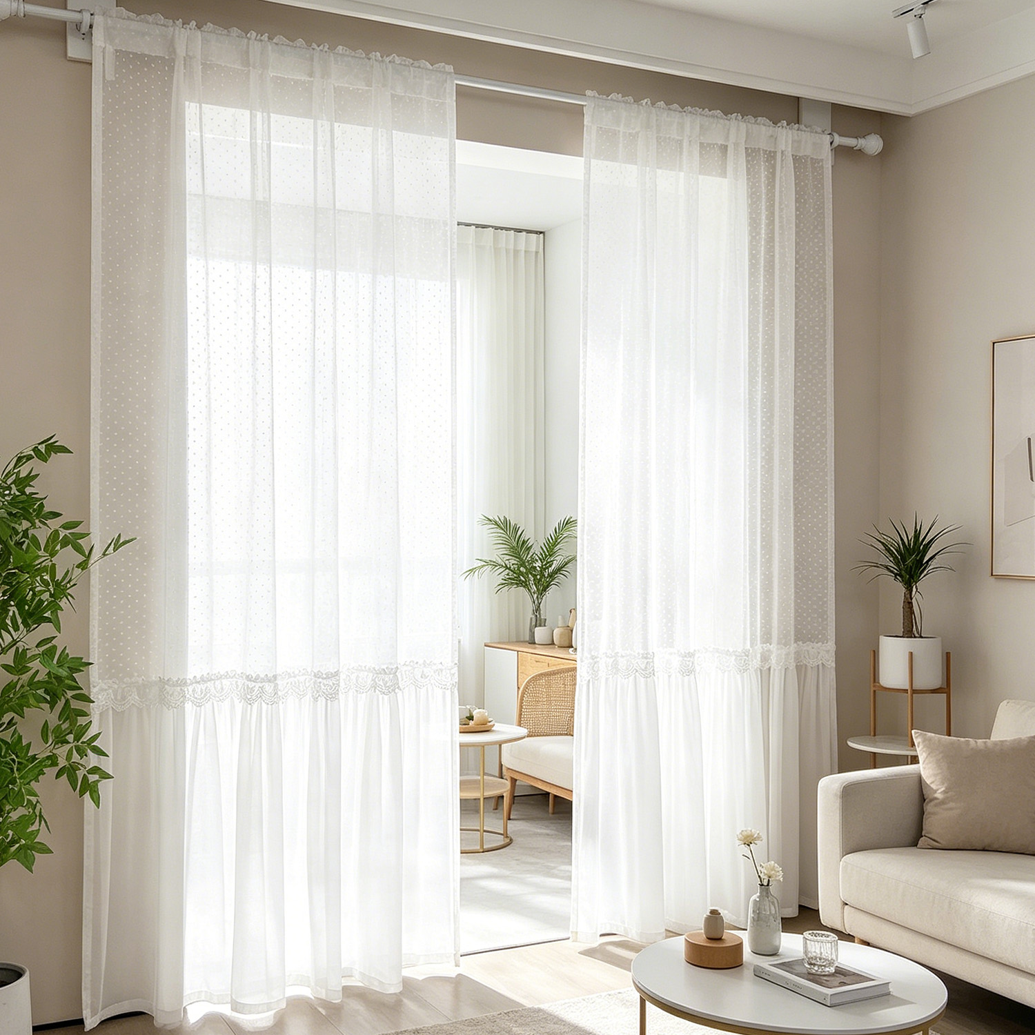 French Romantic Sheer Curtain  - Lighting Decoration Ideas 评论和价格