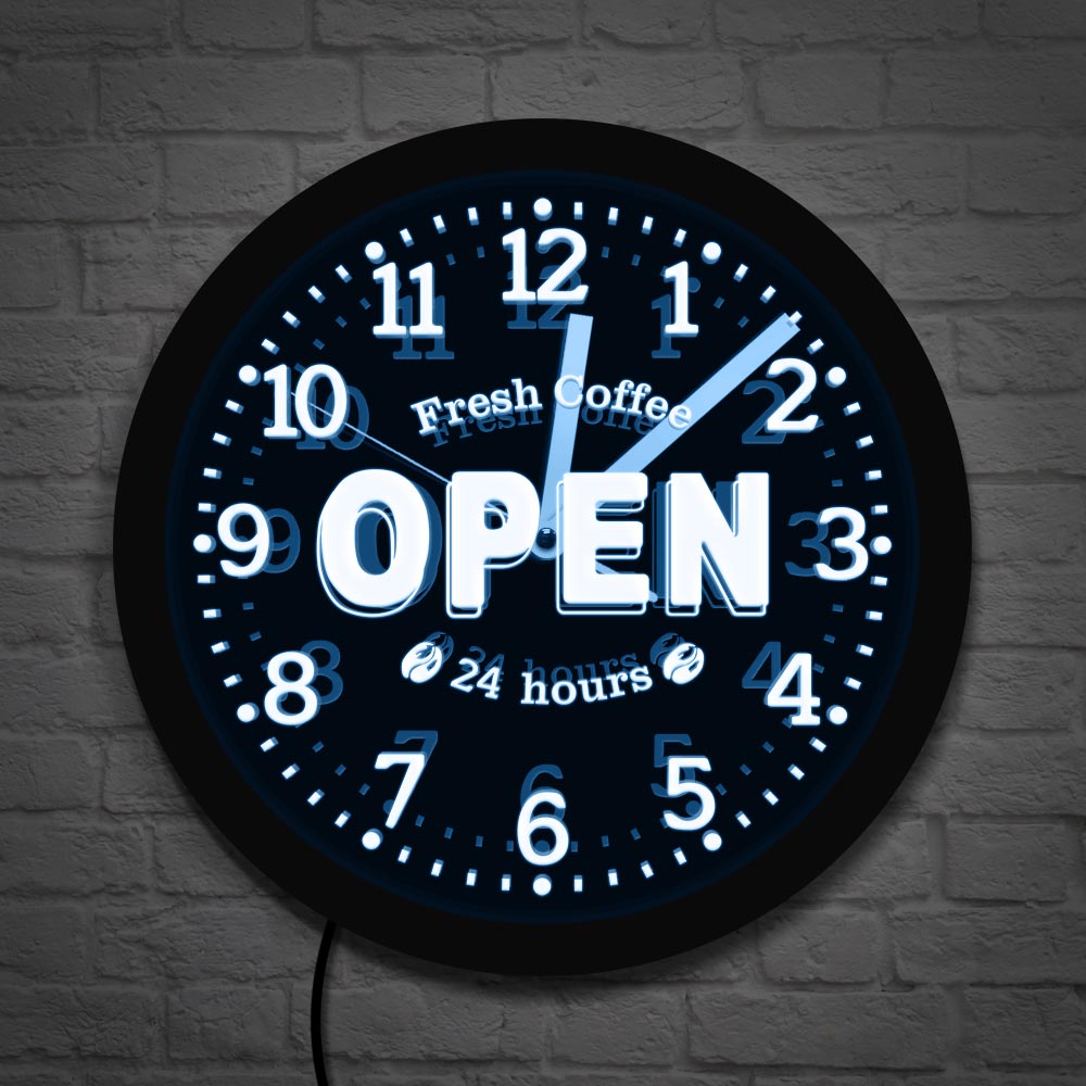 Fresh Coffee Open 24 Hours LED - Decor Lighting Opening Hours 评论和价格