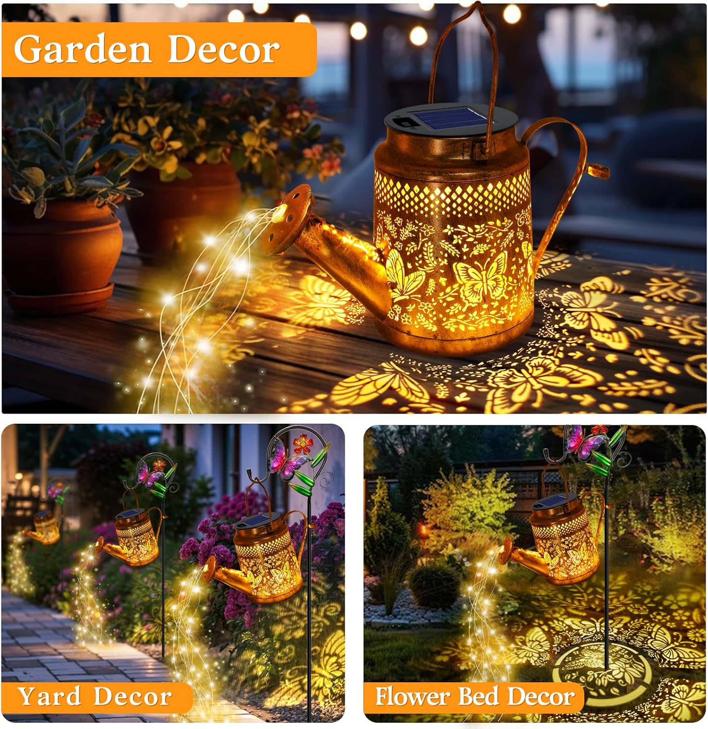2 Pack Big Solar Butterfly Wat - Decor Lighting Pack 评论和价格