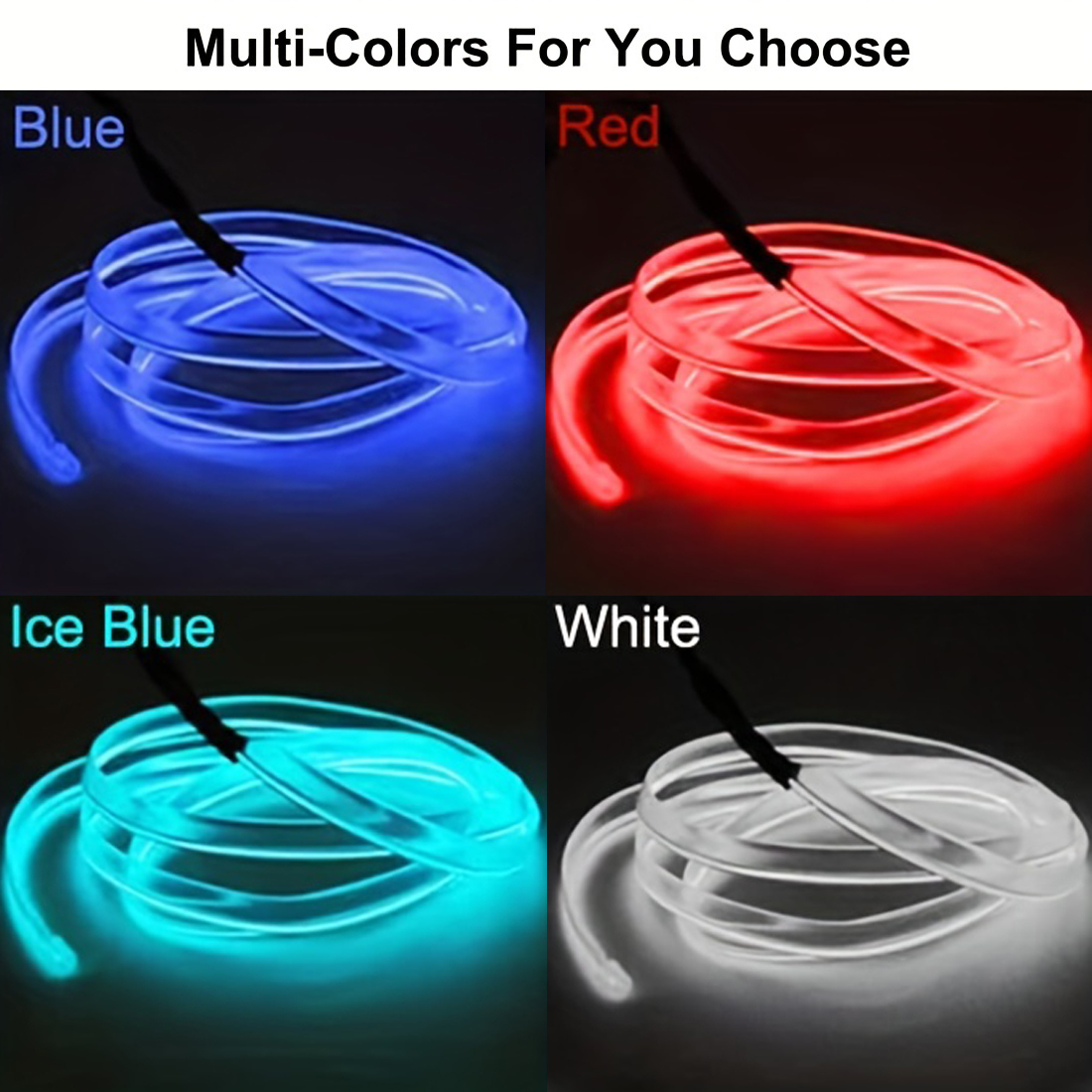 5m Neon LED Car Interior Light - Lighting Bolt Decor 评论和价格