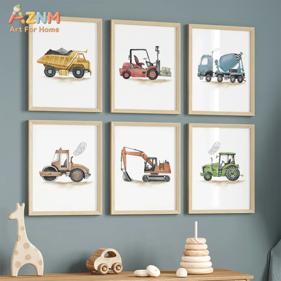 6pcs Nordic Modern cartoon car - Lighting Mcqueen Bedroom Decor 评论和价格
