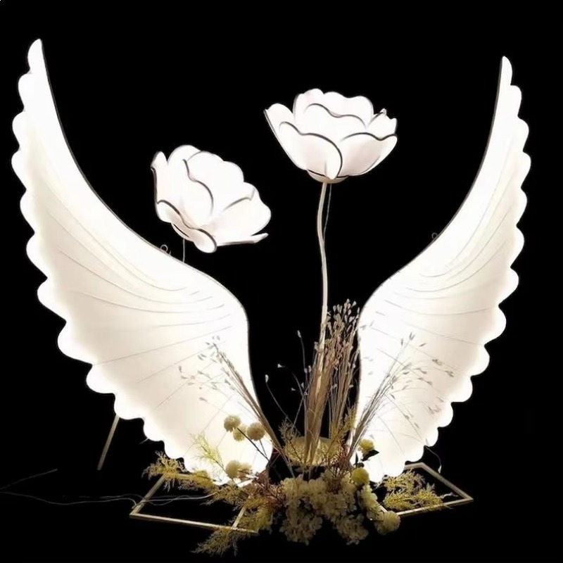 Glowing Angel Wings Light Prop - Lighting Decoration Ideas 评论和价格