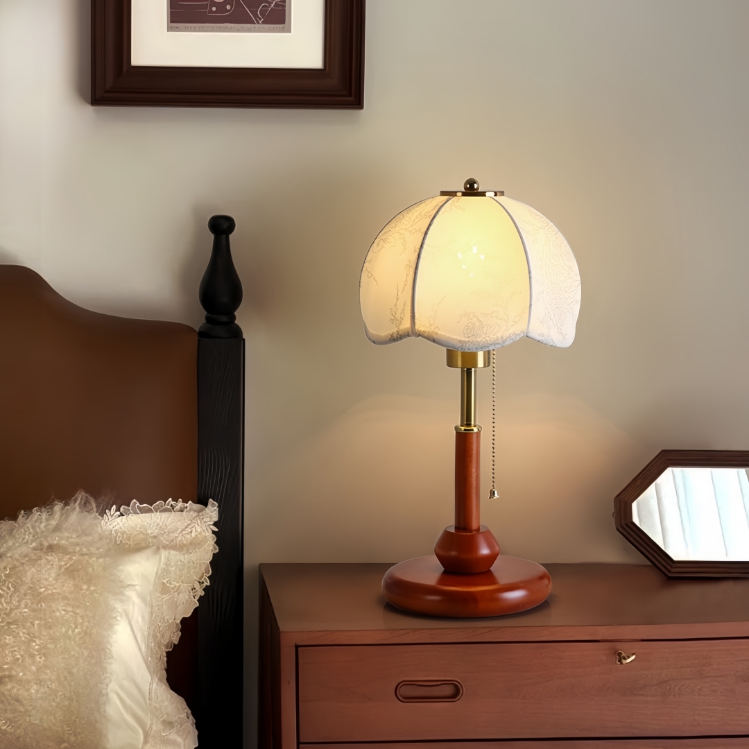 Vintage Scalloped Dome Table L - Lighting Decor For Bedroom 评论和价格