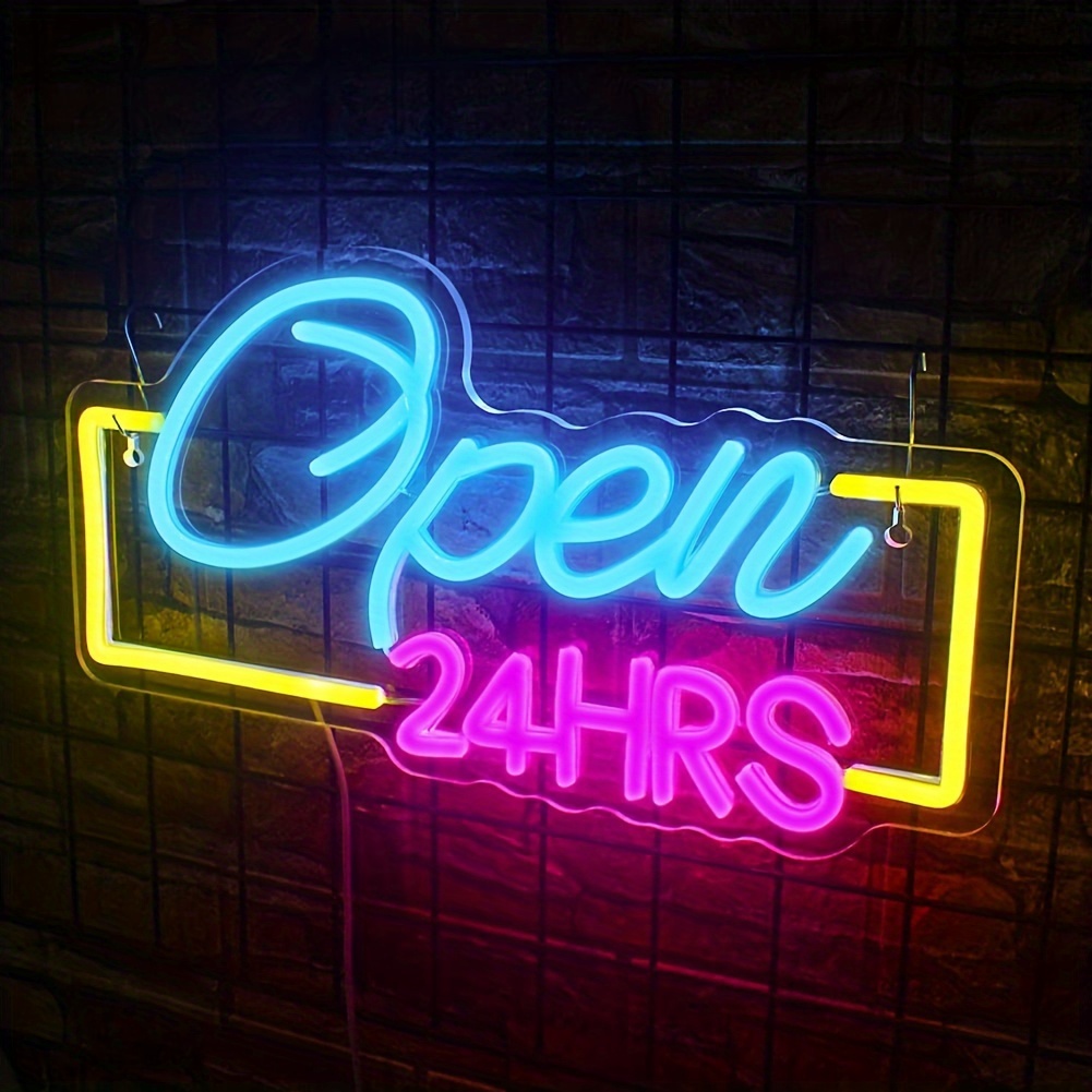 Open 24 Hours Led Neon Signs L - Decor Lighting Opening Hours 评论和价格