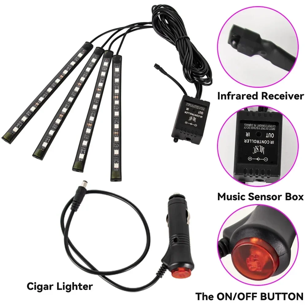 Neon LED RGB Car Underglow Bot - Lighting Bolt Decor 评论和价格