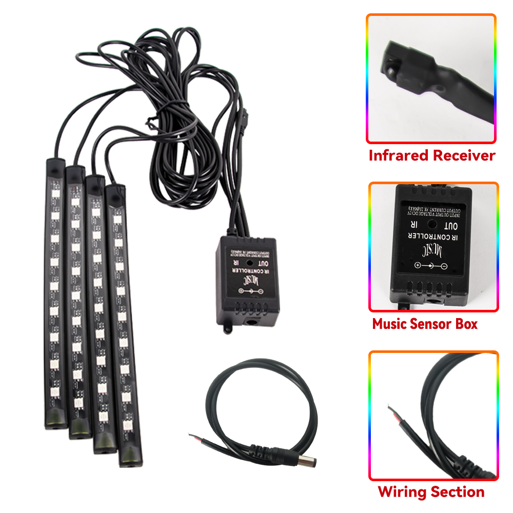 RGB LED Motorcycle Atmosphere  - Lighting Bolt Decor 评论和价格