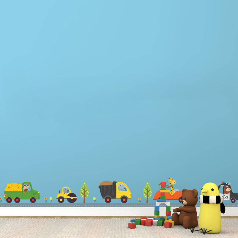 Cartoon Animals Car Wall Stick - Lighting Mcqueen Bedroom Decor 评论和价格