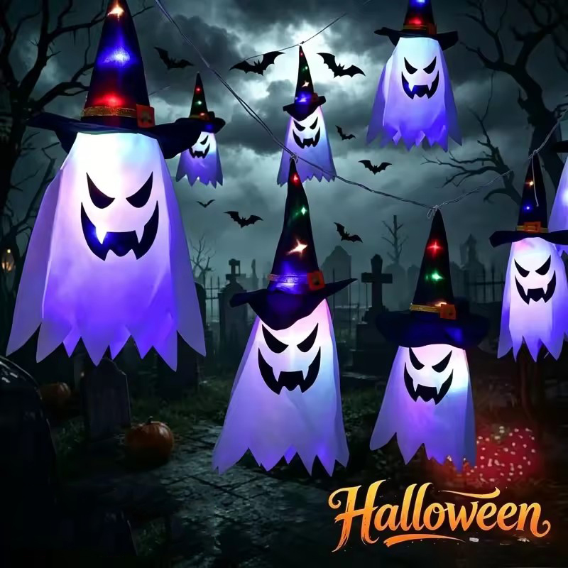 Halloween Glowing Witch Hat La - Lighting Decor For Diwali 评论和价格