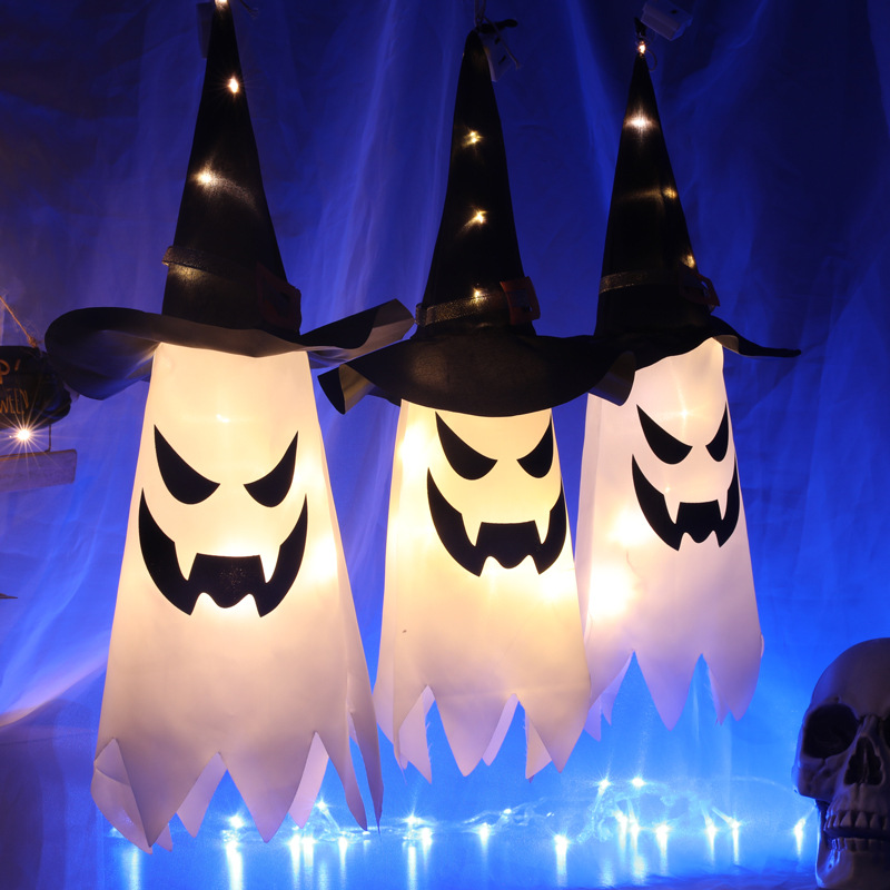 Halloween Glowing Witch Hat La - Lighting Decor For Diwali 评论和价格