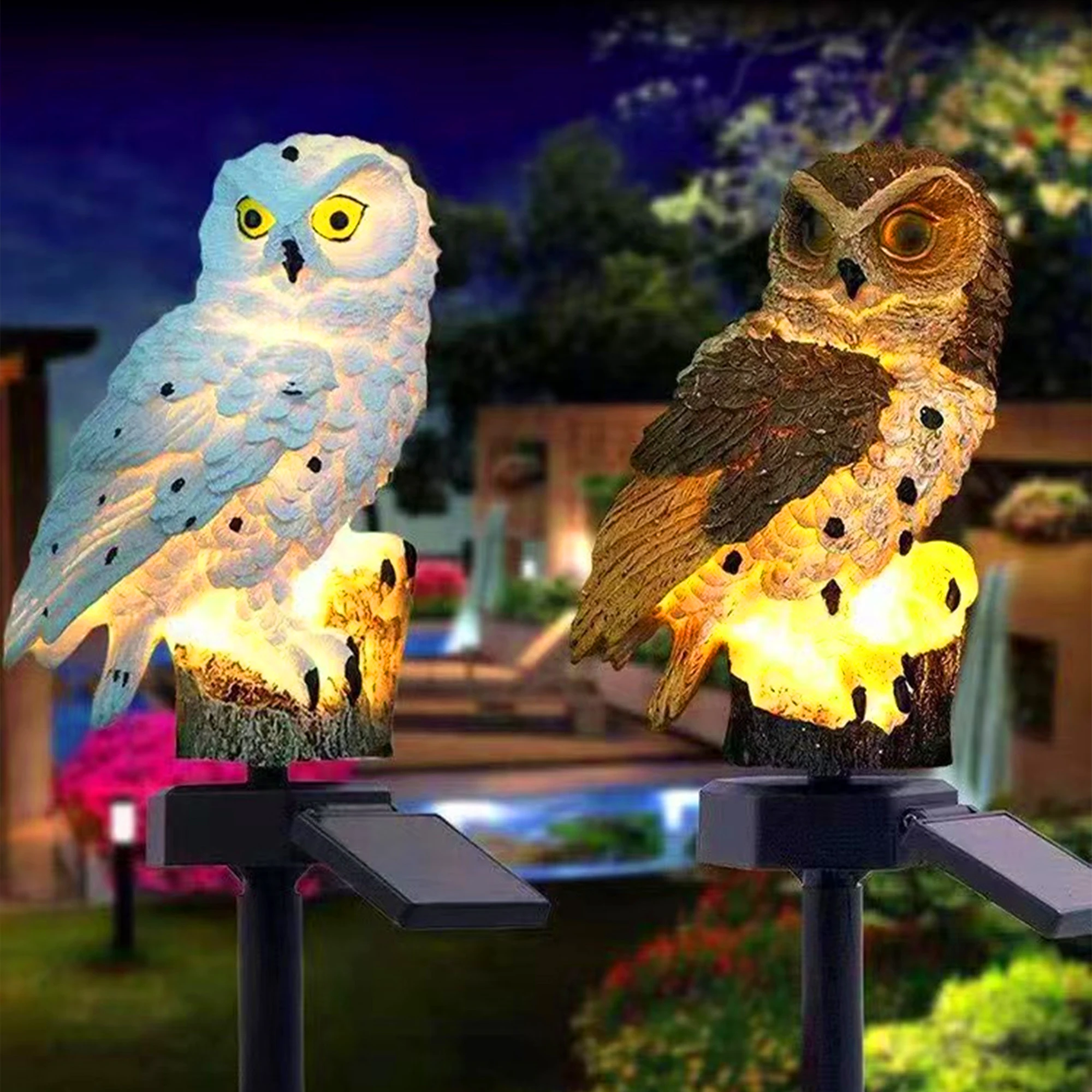 2 Packs Outdoor LED Owl Lawn L - Decor Lighting Pack 评论和价格