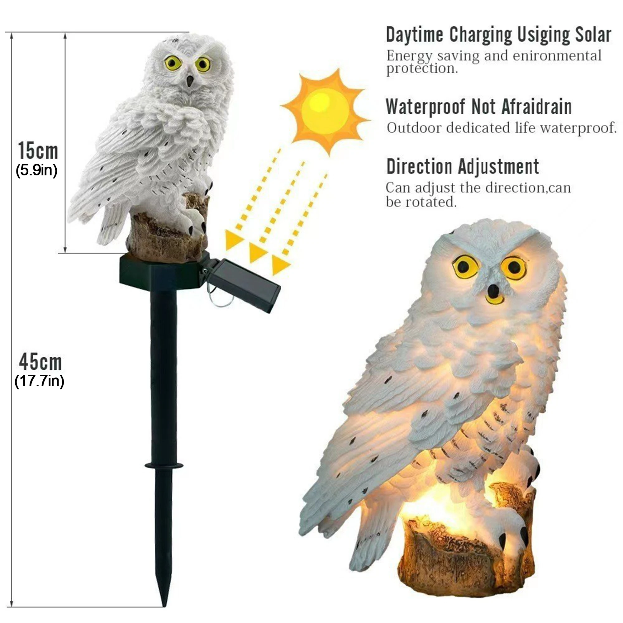 2 Packs Outdoor LED Owl Lawn L - Decor Lighting Pack 评论和价格