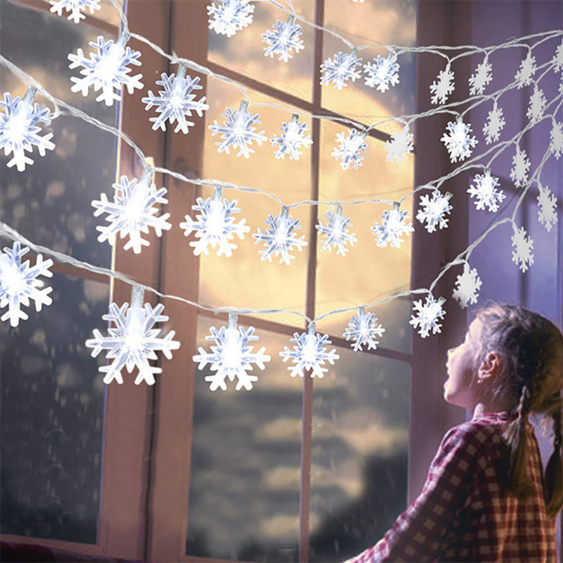 Snowflake Lights String LED Fe - Lighting Decor For Diwali 评论和价格