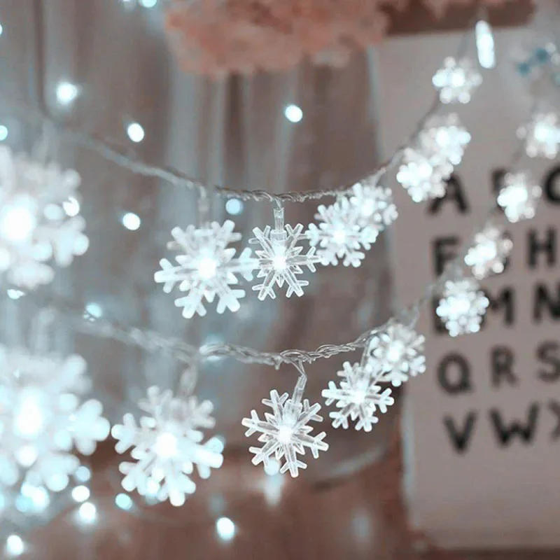 Snowflake Lights String LED Fe - Lighting Decor For Diwali 评论和价格