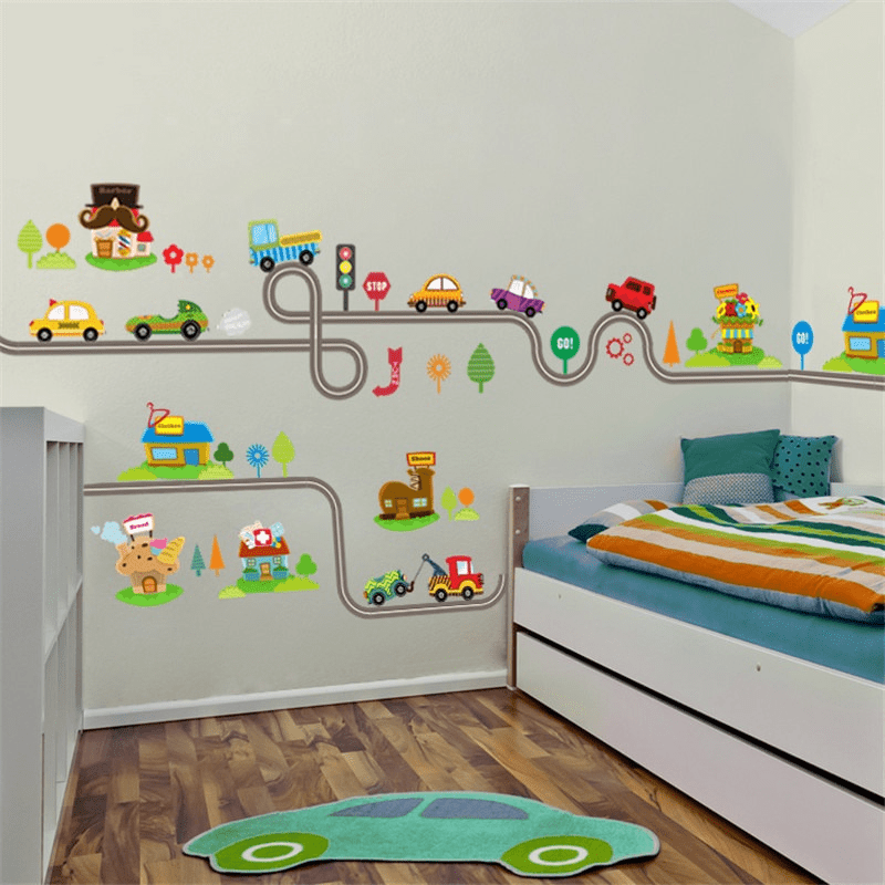 2Pcs/Lot Cartoon Cars Highway  - Lighting Mcqueen Bedroom Decor 评论和价格