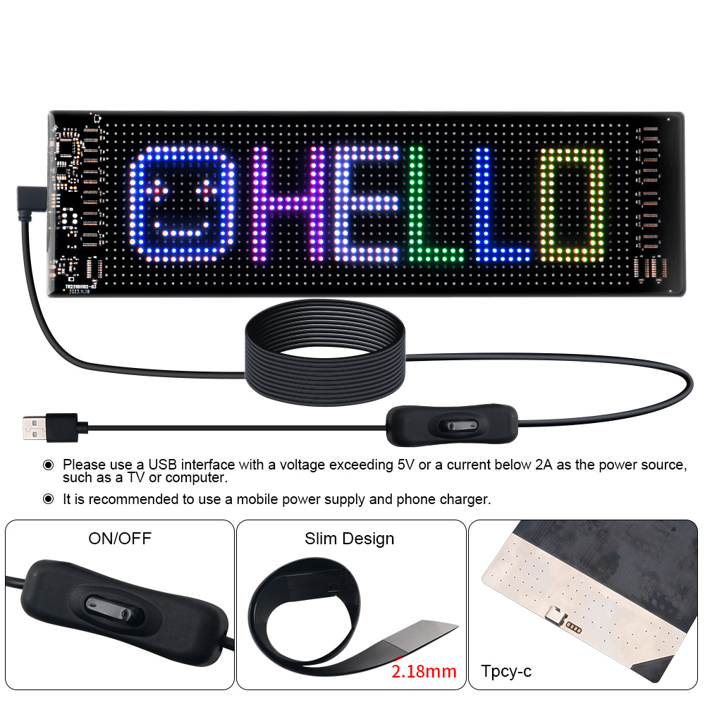 LED Matrix Pixel Panel Scrolli - Lighting Decor Items 评论和价格