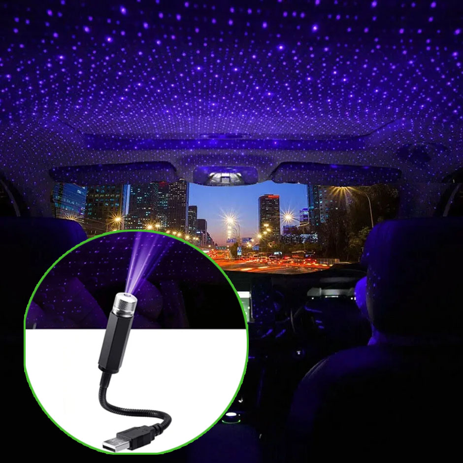 5V USB Mini Car LED Starry Sky - Star Projector Night 评论和价格