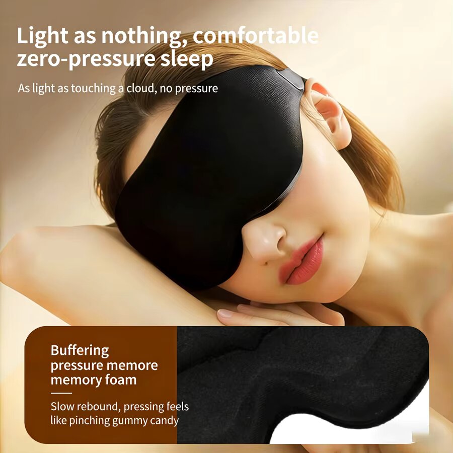 3PCS 3D Memory Foam Sleep Eye  - Lighting Jockey 评论和价格