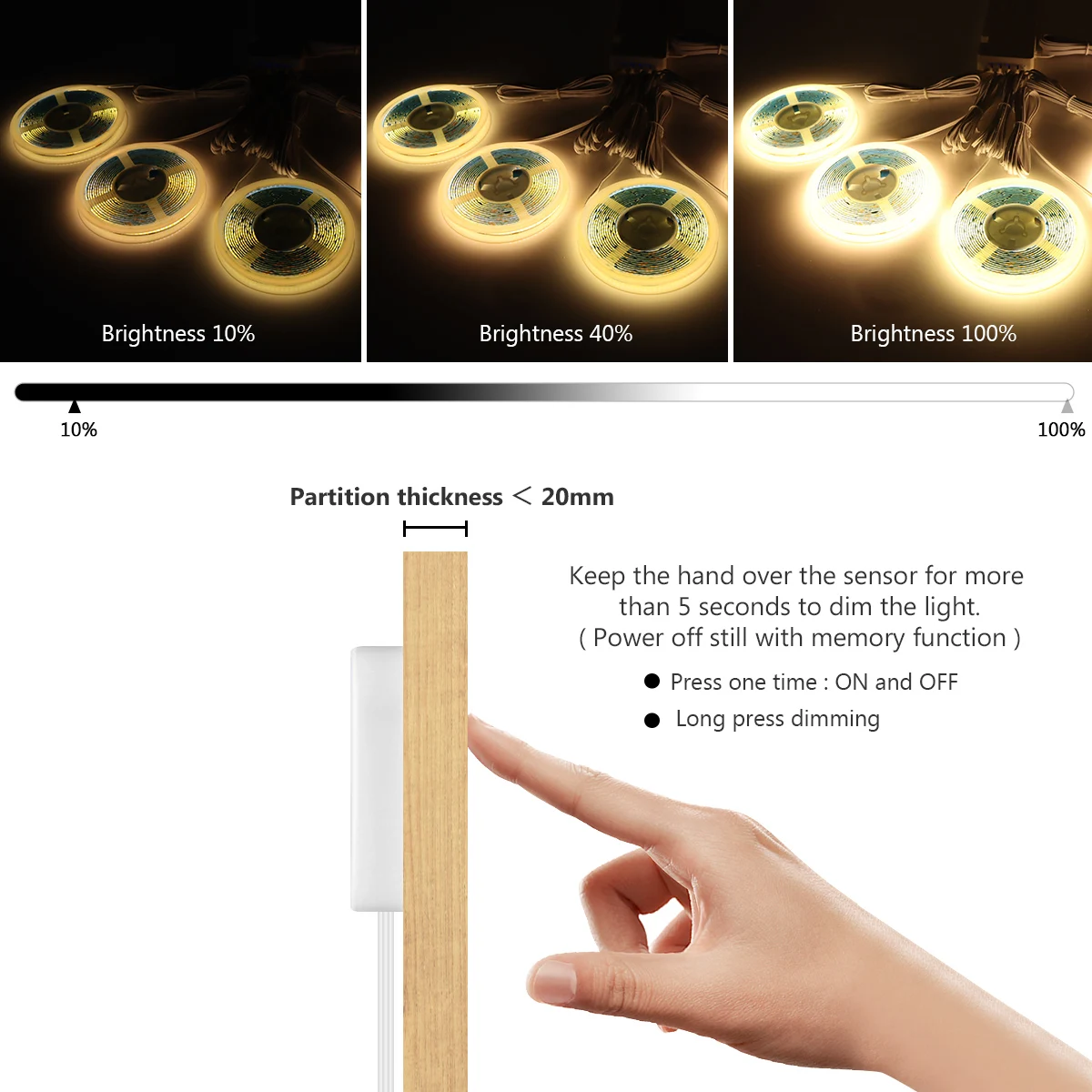 2-6PCS COB LED Strip Light Kit - Lighting Bolt Decor 评论和价格