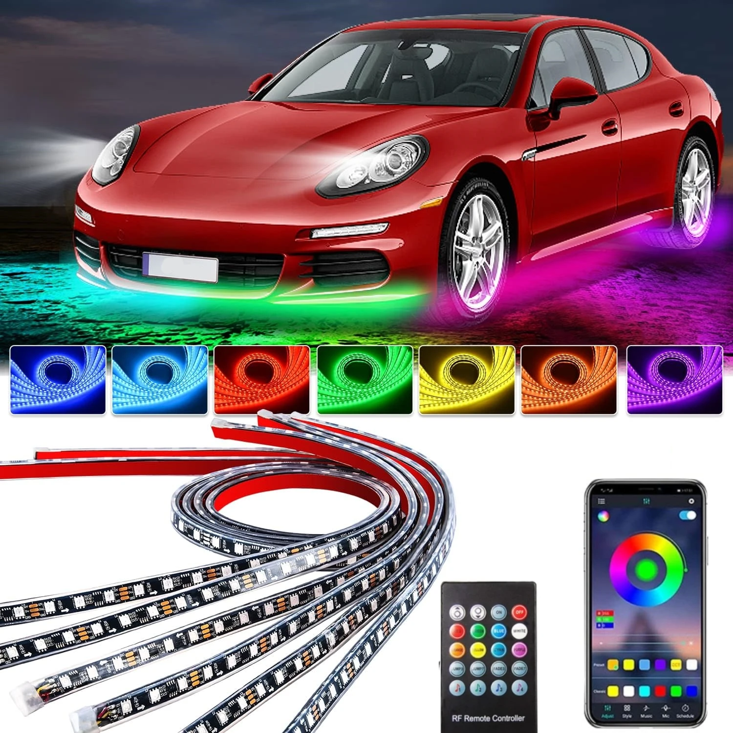 Car Underglow Neon Light Flexi - Lighting Bolt Decor 评论和价格