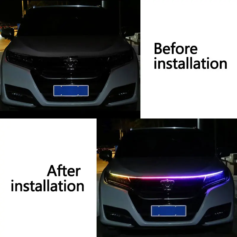 120/150/180cm Car Hood Decorat - Lighting Bolt Decor 评论和价格