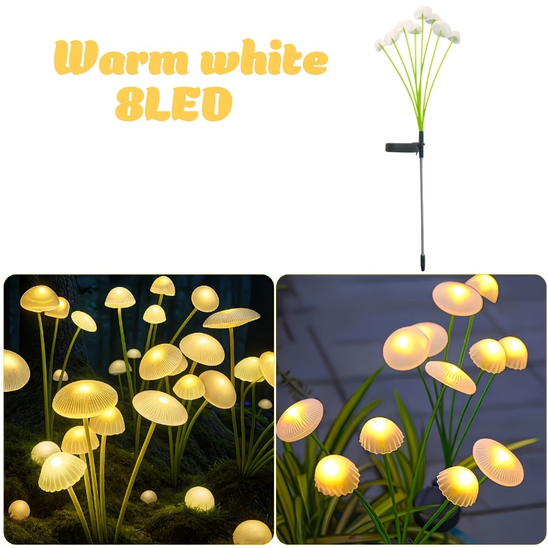 4 Sets of 8LED Solar Garden Li - Outdoor Lighting Wedding Decor 评论和价格