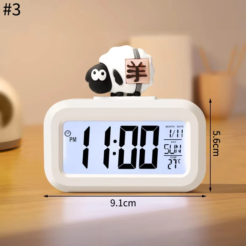 Kawaii LED Digital Clock Carto - Lighting Decor For Diwali 评论和价格