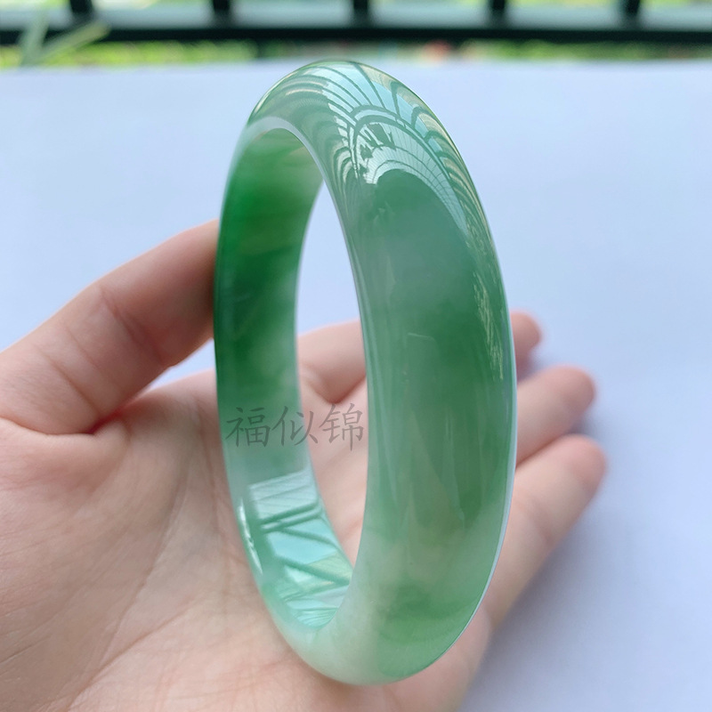 Old Mine Icy Jadeite Bracelet, - Lighting & Home Decor Studio 评论和价格