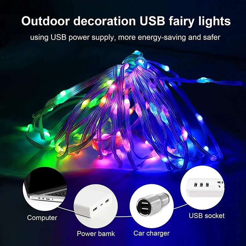2-30m Smart Light String RGB L - Lighting Decor For Diwali 评论和价格