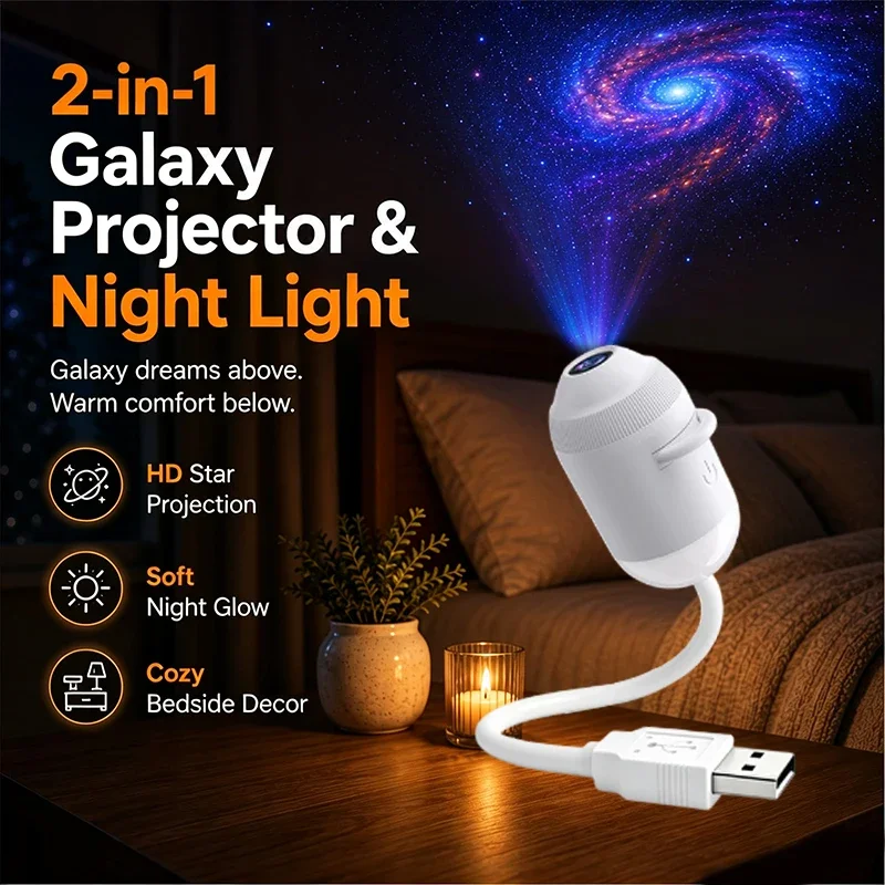 2-in-1 USB Galaxy Star Project - Star Projector Night 评论和价格