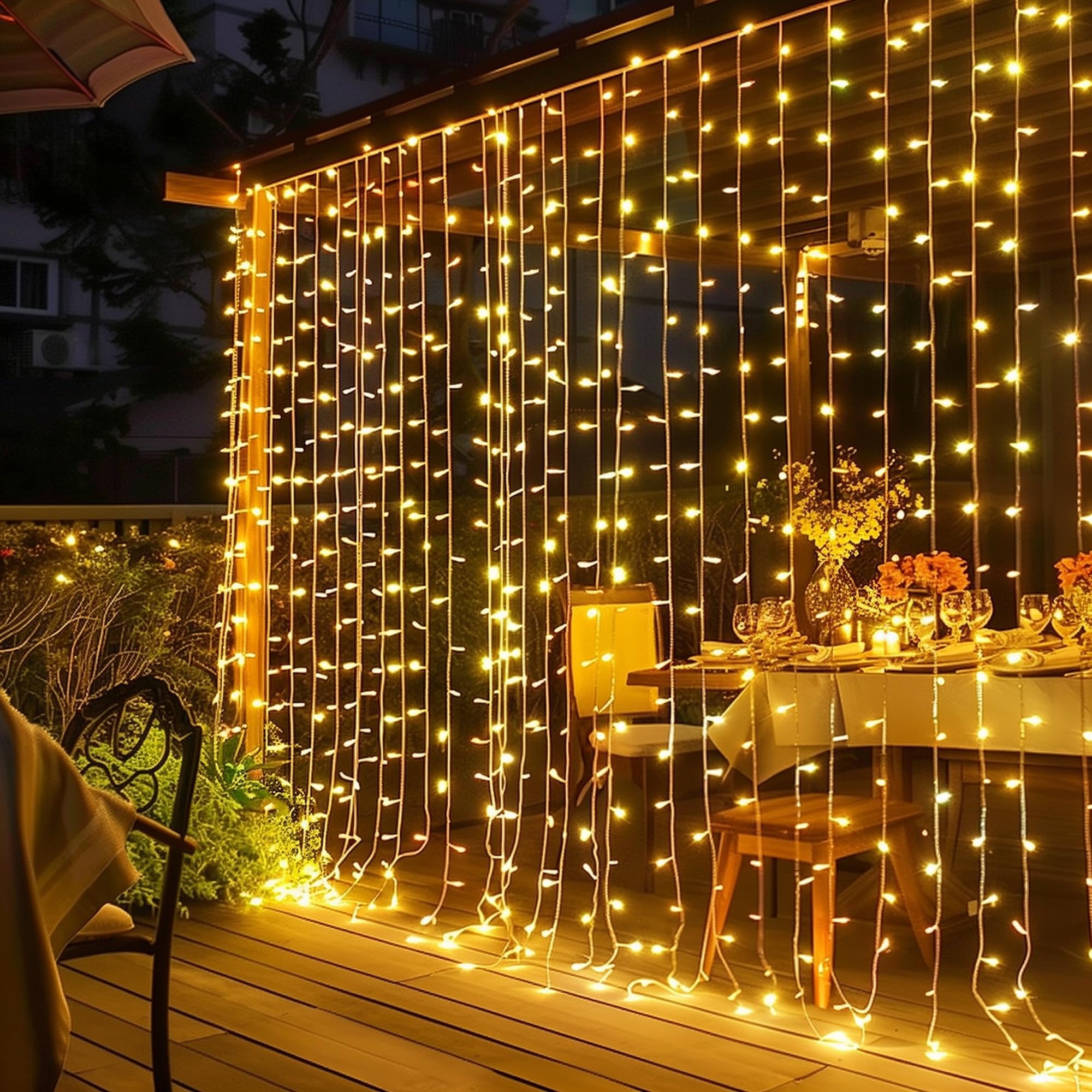 Dazzle Bright 300 LED Curtain  - Outdoor Lighting Wedding Decor 评论和价格