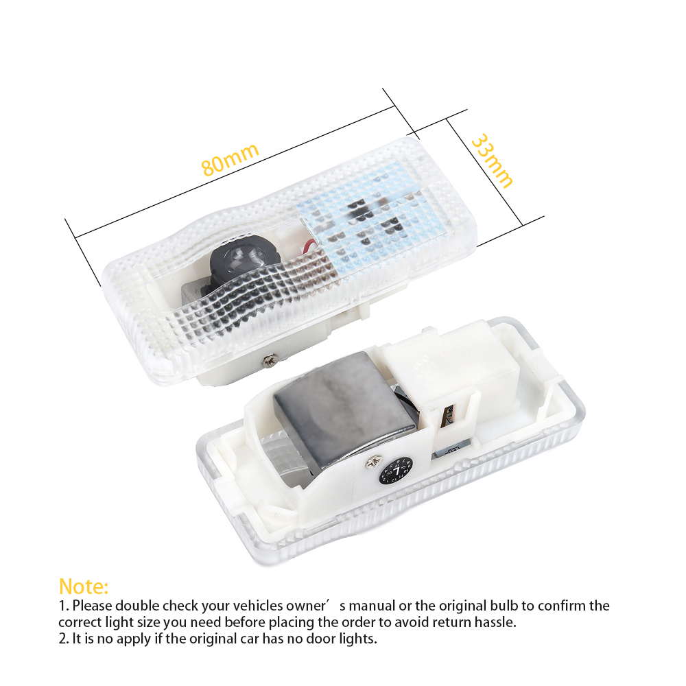 2X LED Car Projector Door Lamp - Lighting Decor Inc 评论和价格